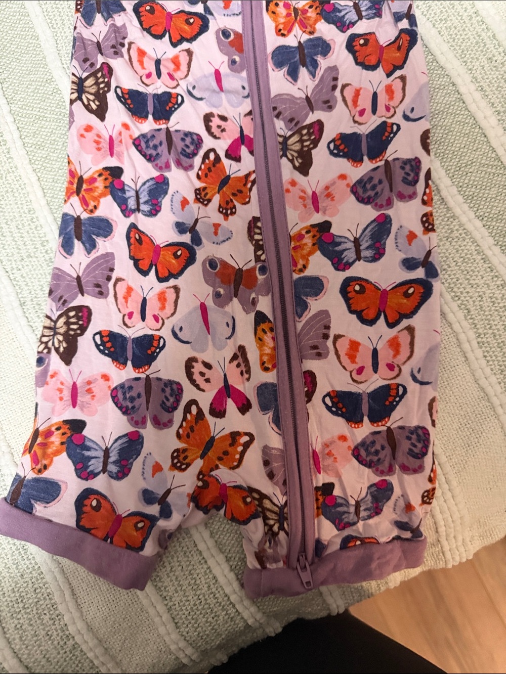 Little Sleepies Pink Butterfly Print One-Piece - Picture 2 of 2